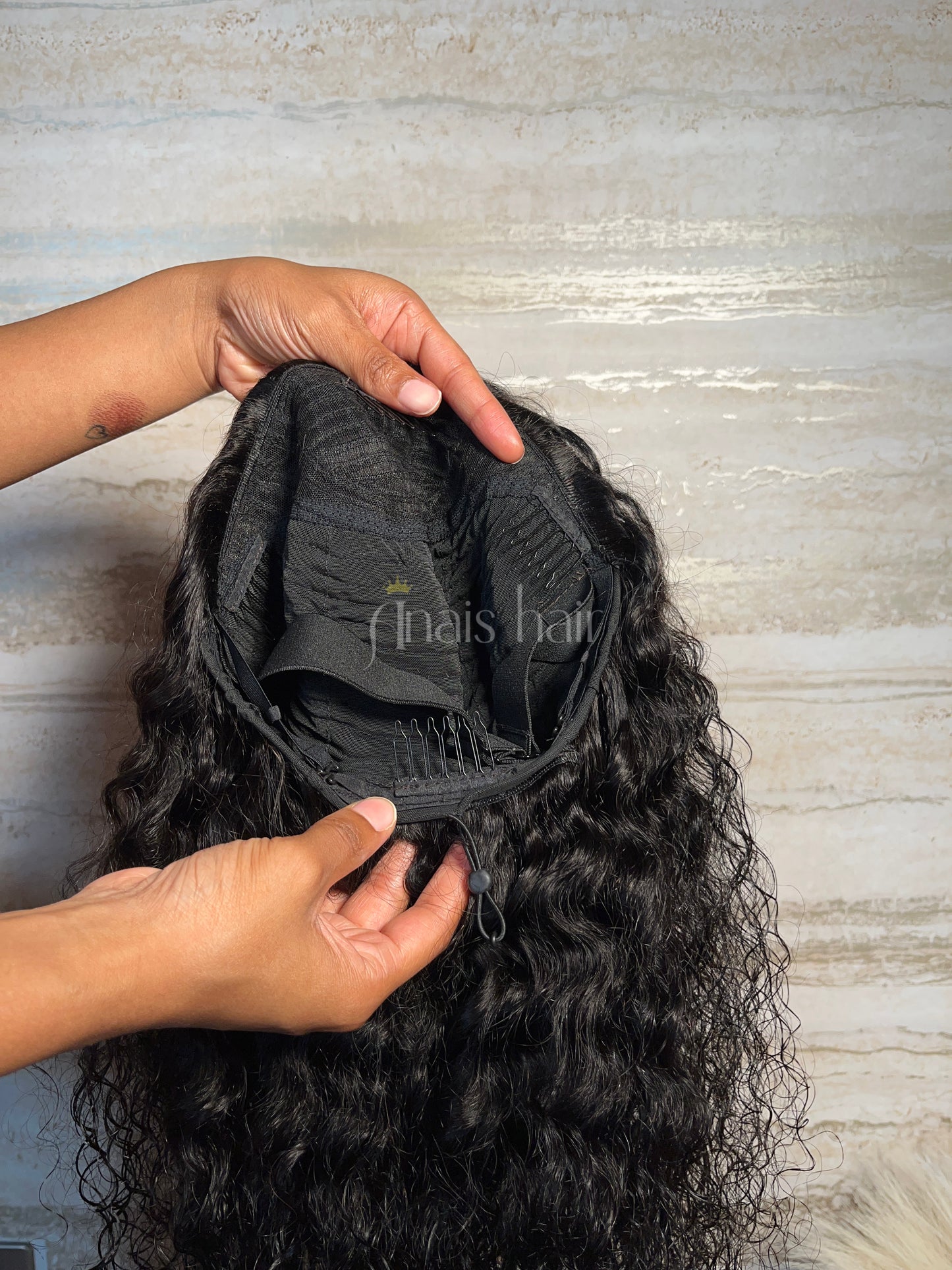 Burmese Half Wig, Flip Over Wig, 3 IN 1