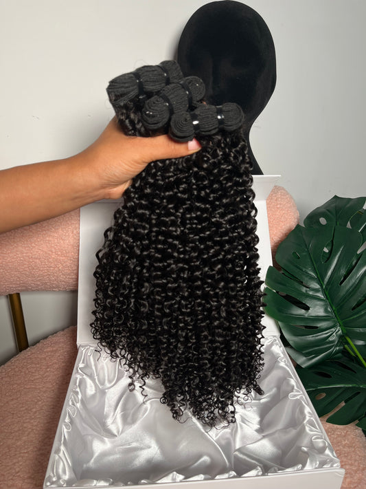 Kinky Curly Double Drawn Bundles