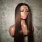 Dark Brown Straight Wig