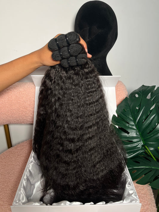 Kinky Straight Double Drawn Bundles